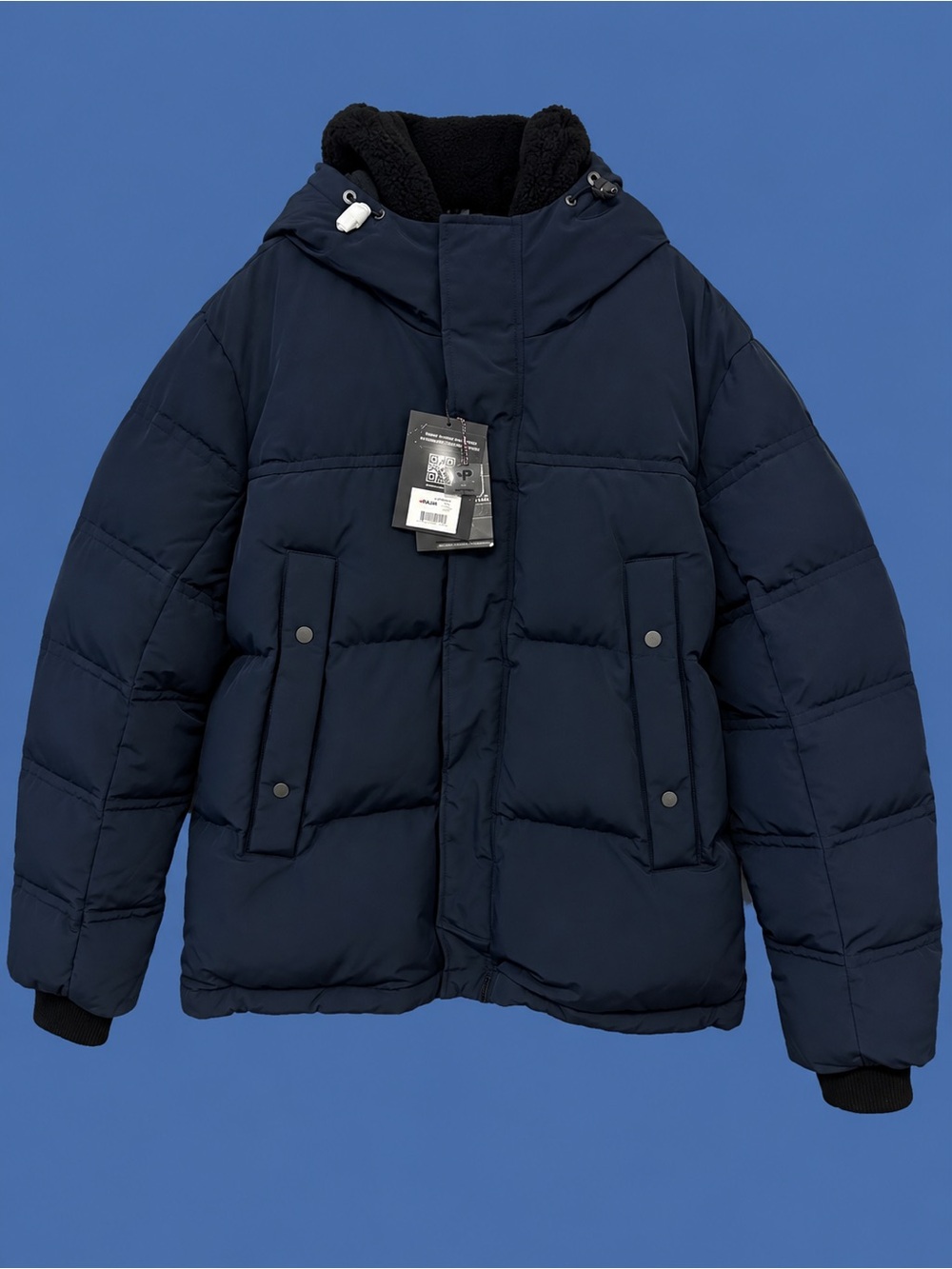 Pajar Men's Navy Puffer Jacket with Hood
